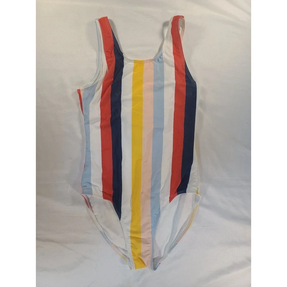 Tucker + Tate Girls Size 10 One Piece Swimsuit Multicolor Stripe
